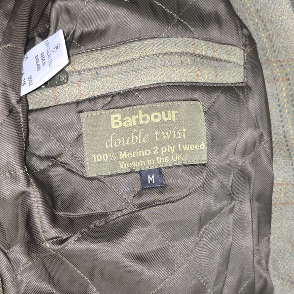 Barbour Green Check Military Coat - Picture 9 of 15